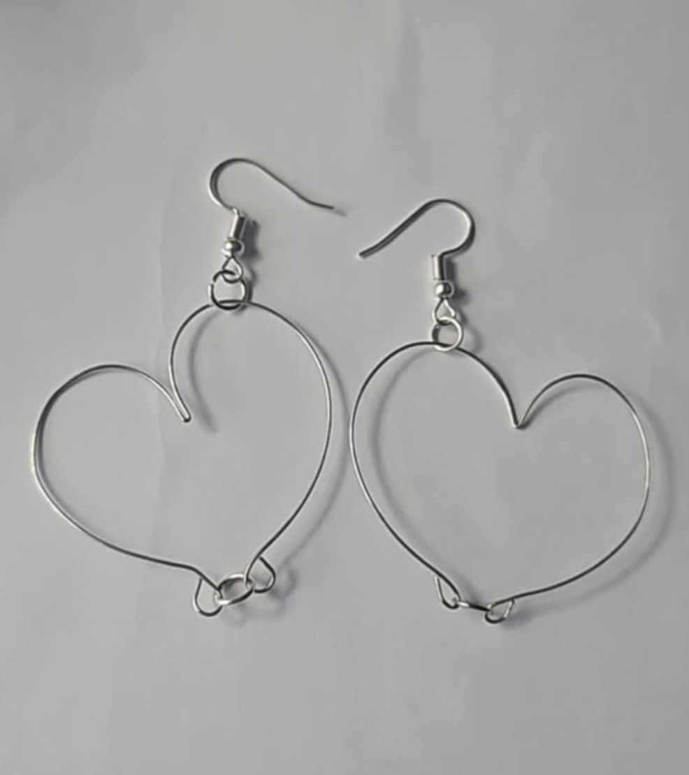 Silver Heart Earrings